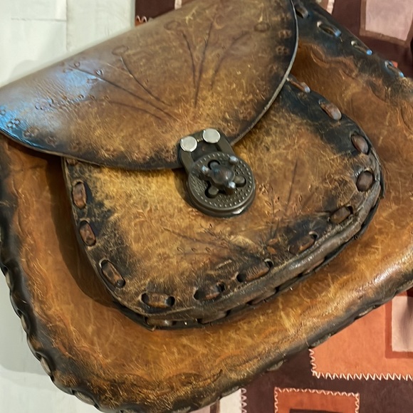 None Handbags - Vintage tooled leather purse